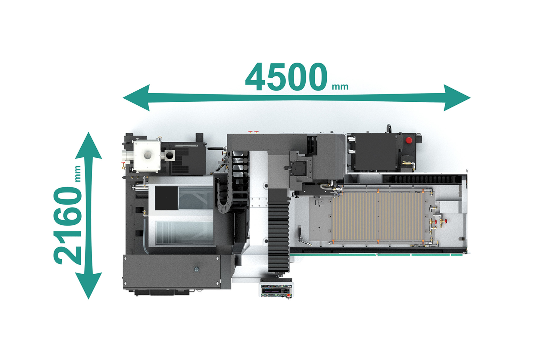 Achieved the Smallest Installation Space in Its Class (compared to the same processing area, according to NAGASE's survey)